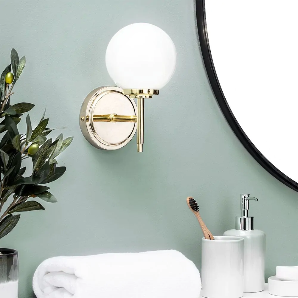 Douro Bathroom Wall Light, Brass - Image 2