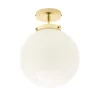 Douro Bathroom Globe Ceiling Light, Brass