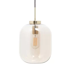 Draper Glass Shade Ceiling Pendant, Brass
