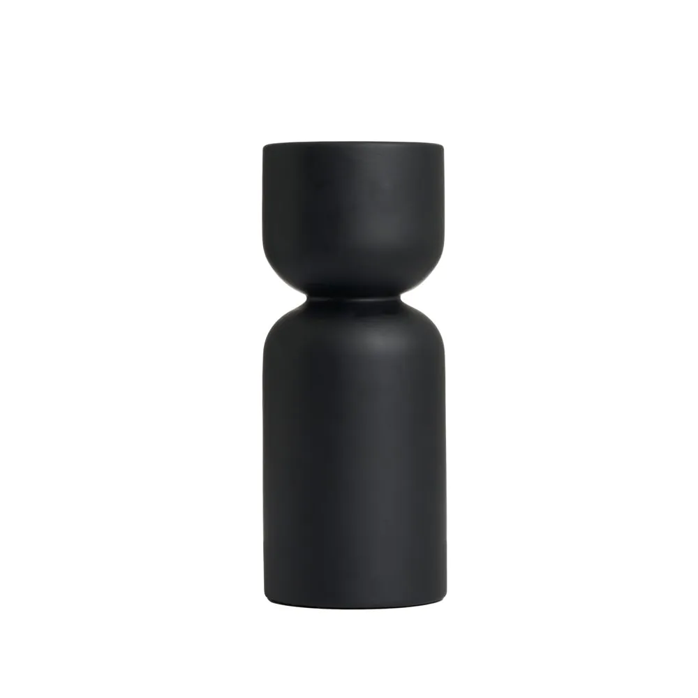 Egg Cup Shape Ceramic Vase, Black