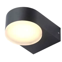 Stanley Eider Outdoor Large LED Wall Downlighter, Black