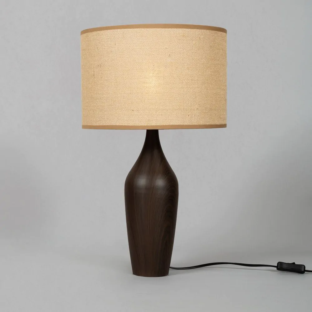 Eva Wooden Base Table Lamp, Natural - Image 3