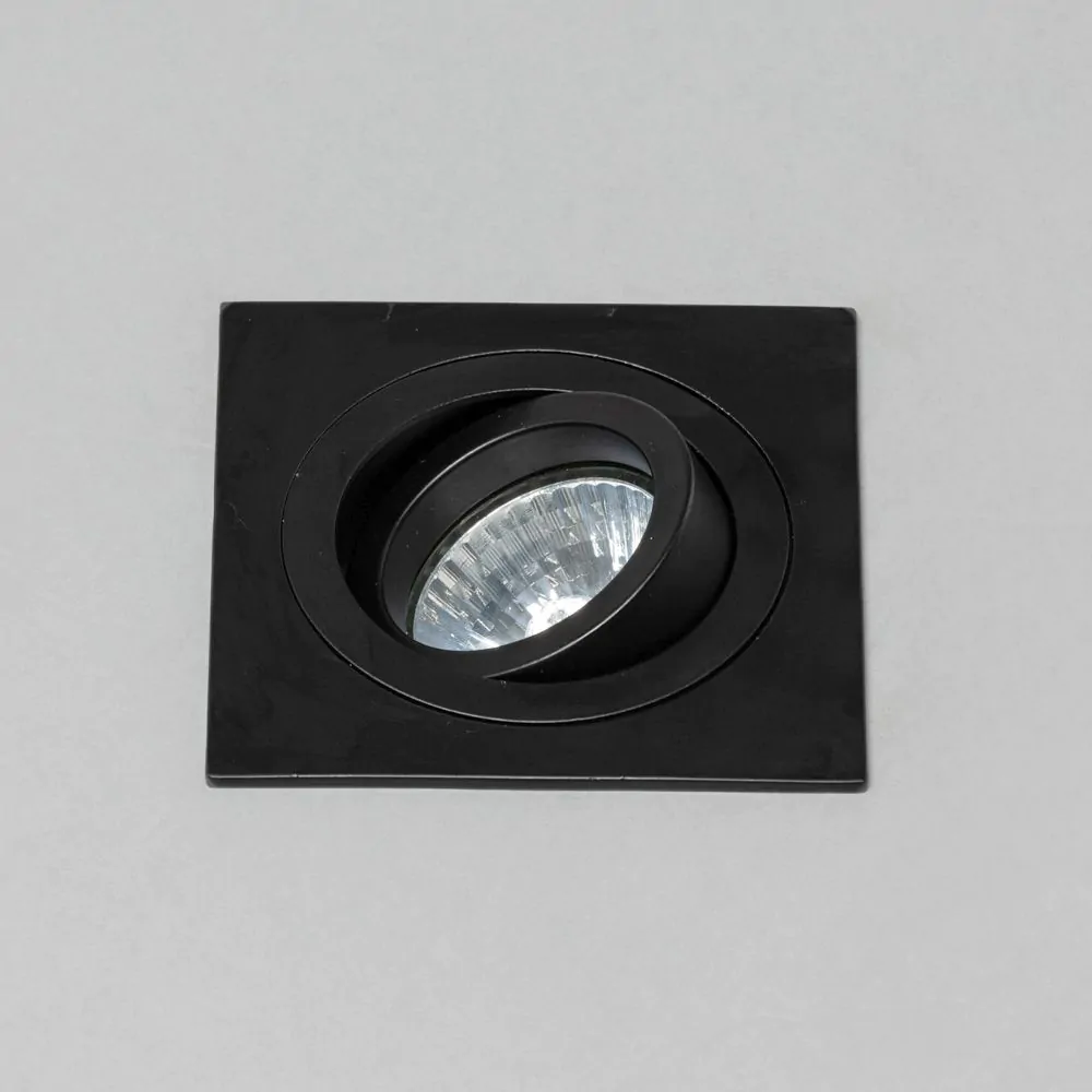 Faina Adjustable Square Recessed Downlight, Matte Black - Image 4