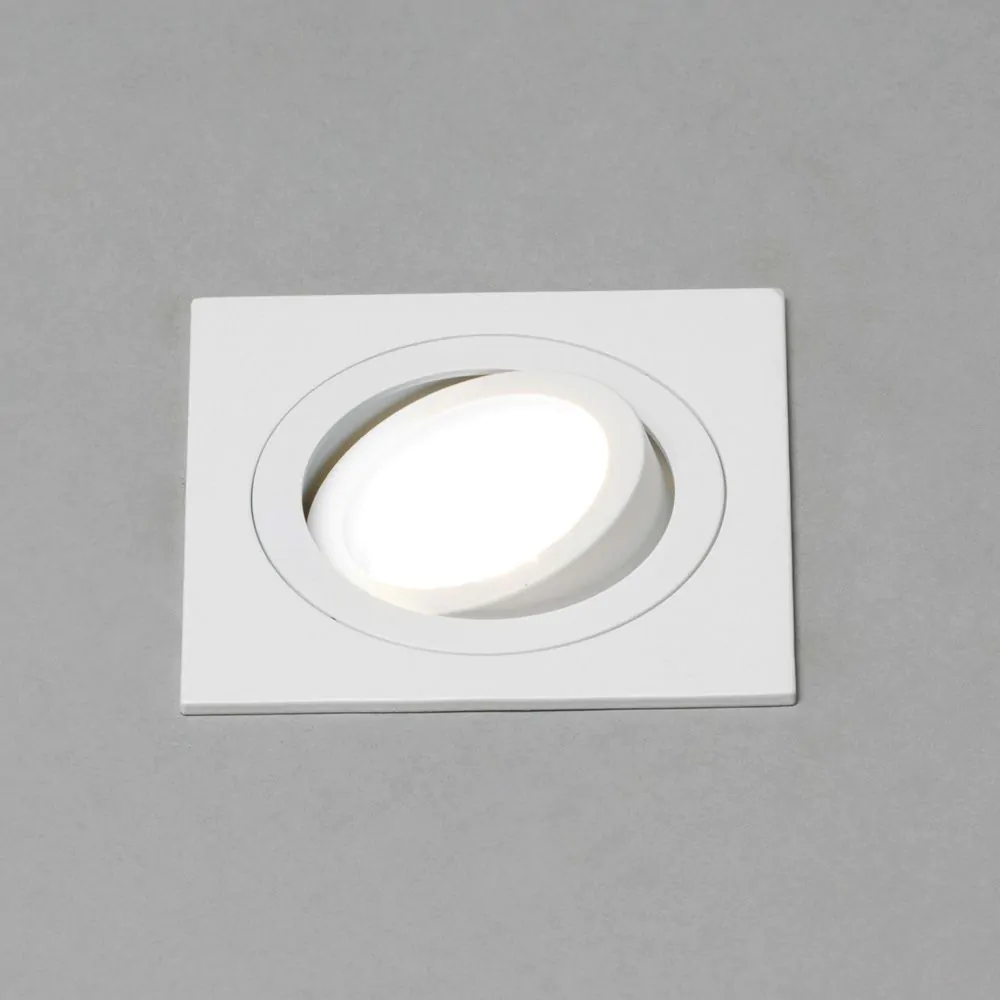 Faina Adjustable Square Recessed Downlight, White - Image 3
