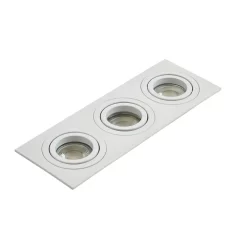 Faina Adjustable Triple Squared Recessed Downlight, White
