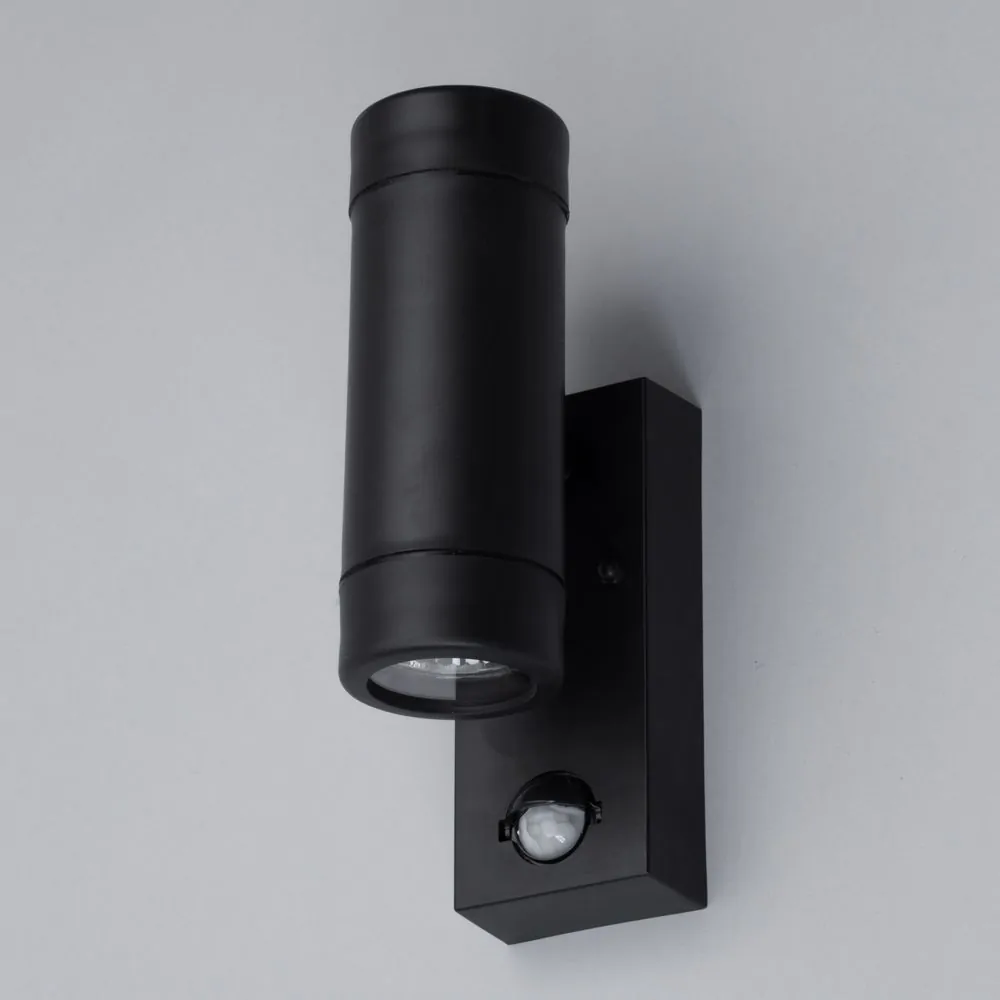 Fara Outdoor Up And Down Wall Light With PIR Sensor, Black - Image 4