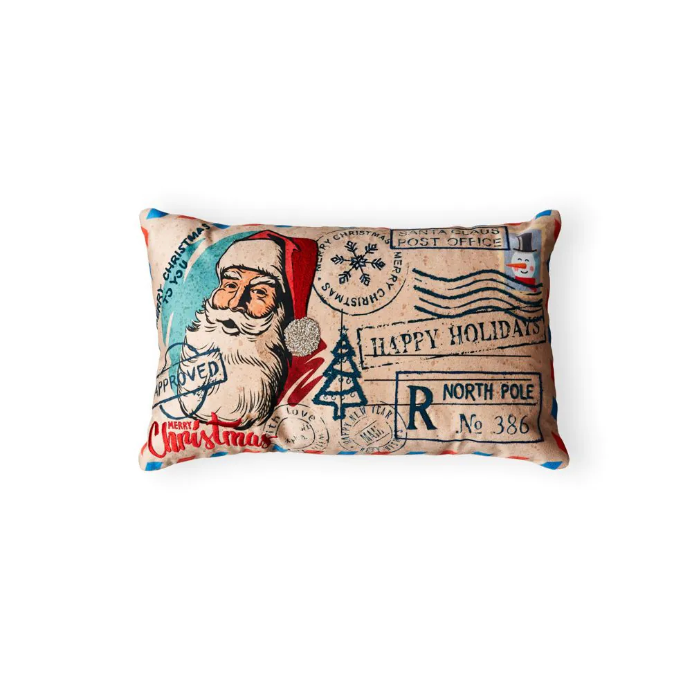 Father Christmas Letter Cushion, Beige - Image 2
