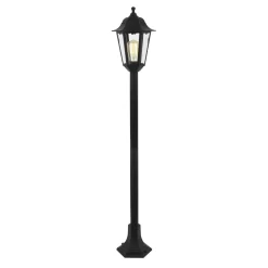 Ferris Outdoor Polycarbonate Tall Lamp Post Lantern, Black