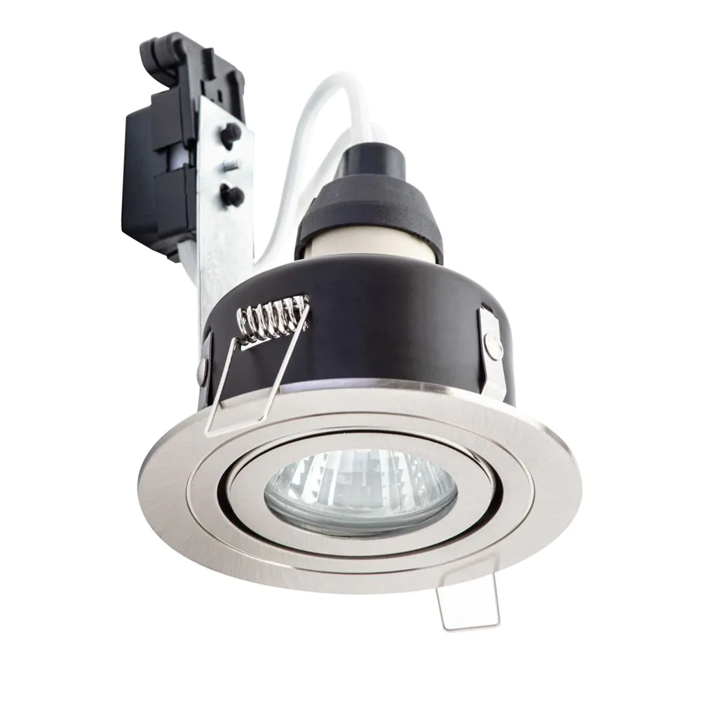 Fion Circular IP65 Tiltable Downlight, Satin Chrome - Image 7