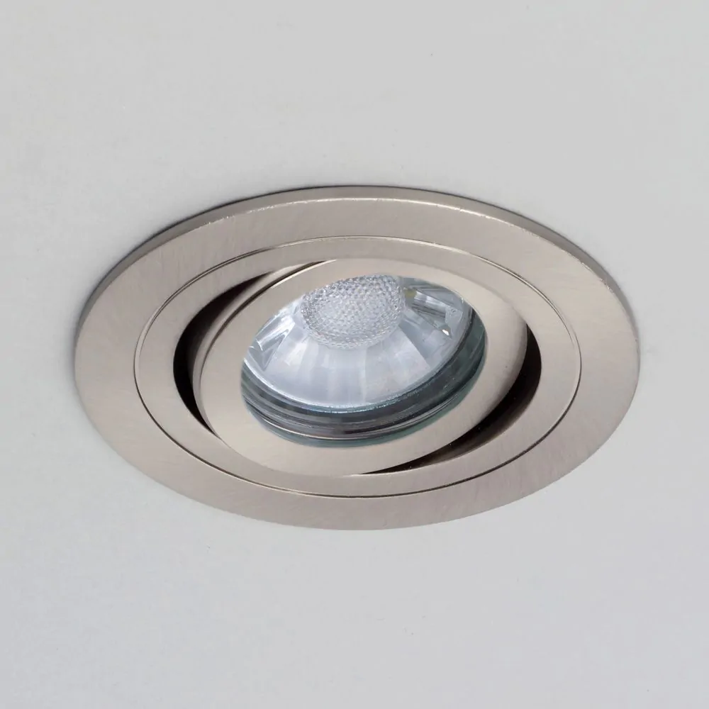 Fion Circular IP65 Tiltable Downlight, Satin Chrome - Image 4