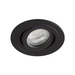Fion Circular IP65 Tiltable Downlight, Matte Black