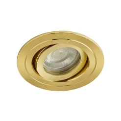 Fion Circular IP65 Tiltable Downlight, Satin Brass