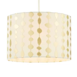 Foil And Linen Easyfit Shade, Natural And Gold