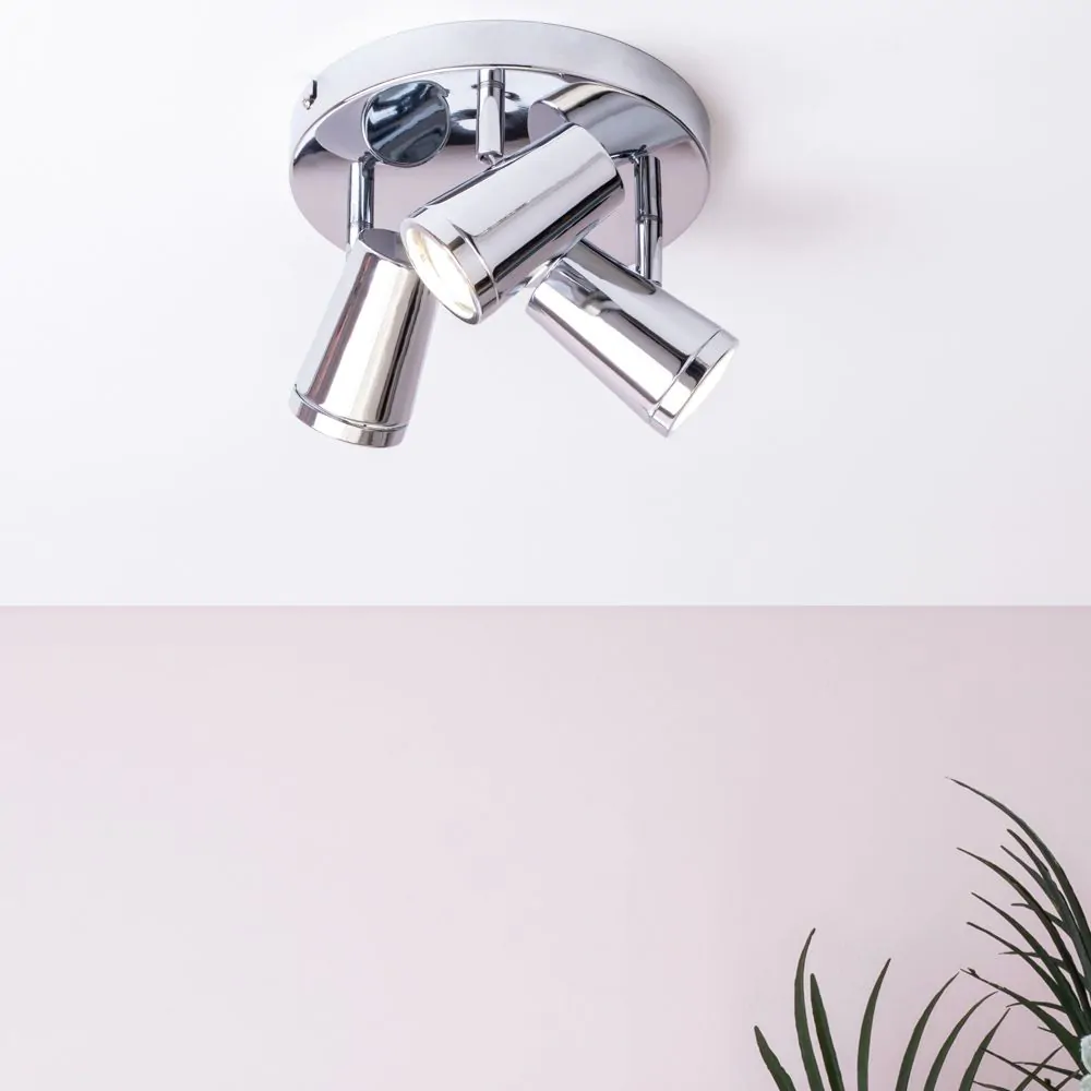 Frida Bathroom Ceiling Spotlight Plate, Chrome - Image 2