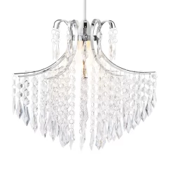 Glow Acrylic Droplet Easy Fit Shade, Chrome