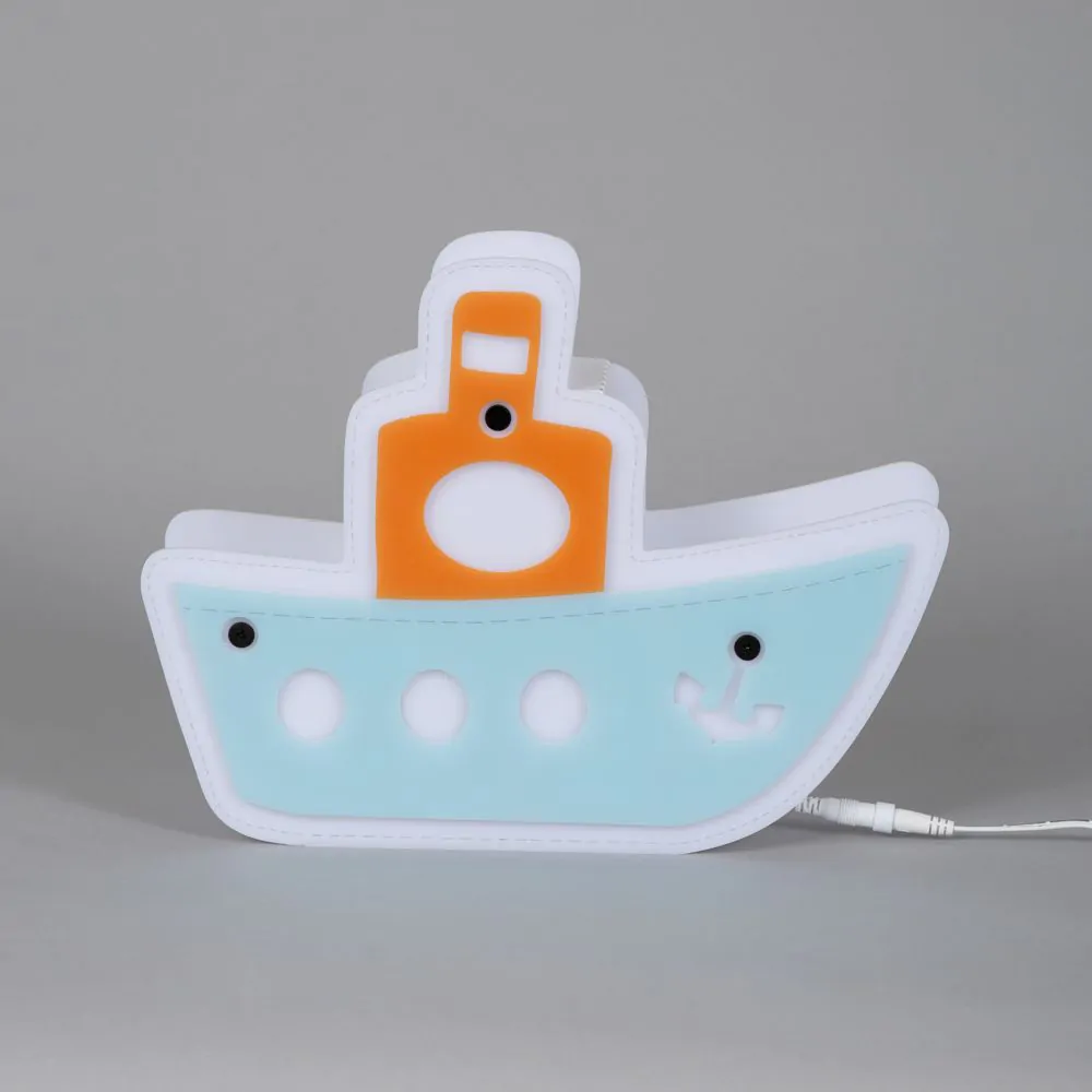 Glow Boat LED Table Lamp, White & Blue - Image 5