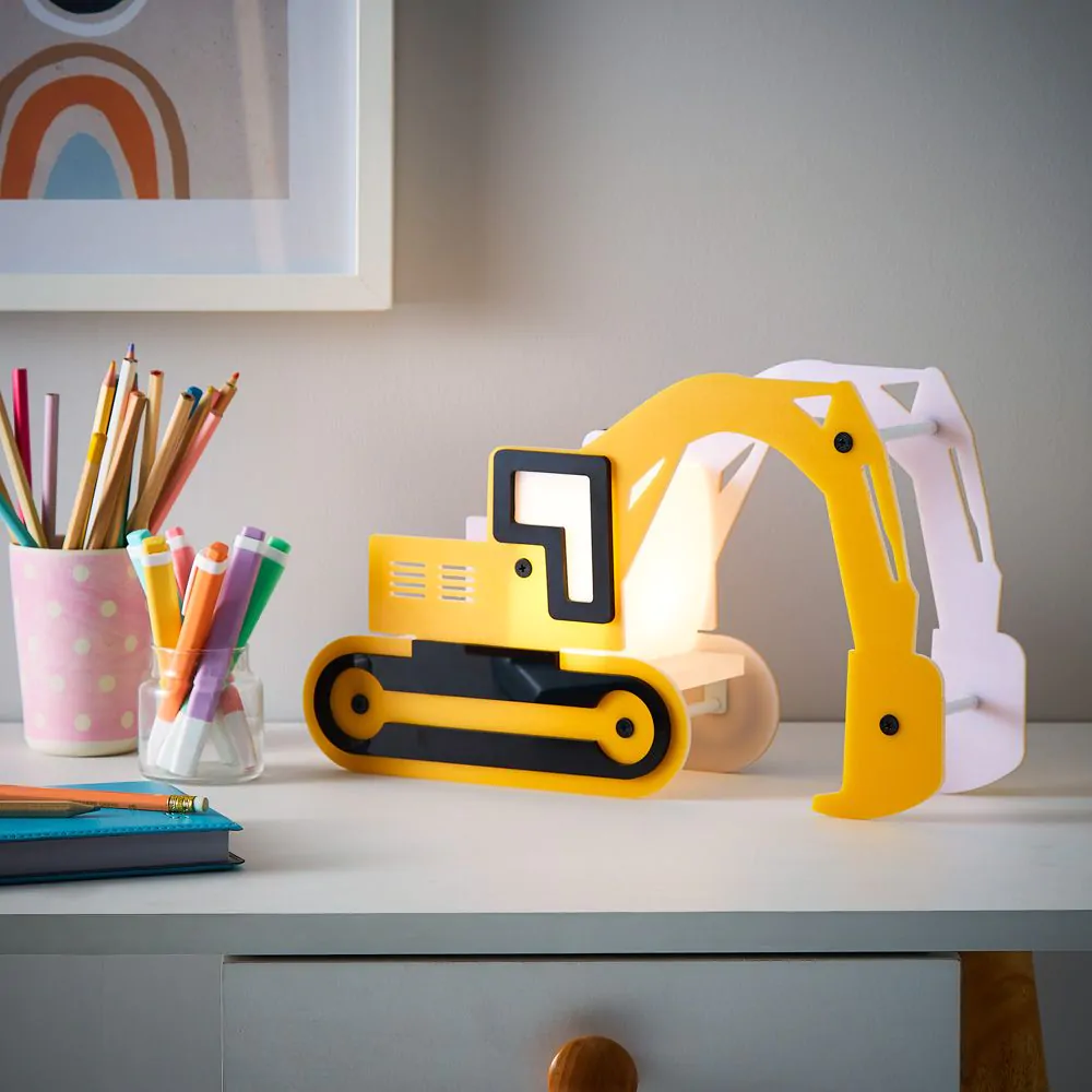Glow Digger LED Table Lamp, Yellow & Black - Image 2
