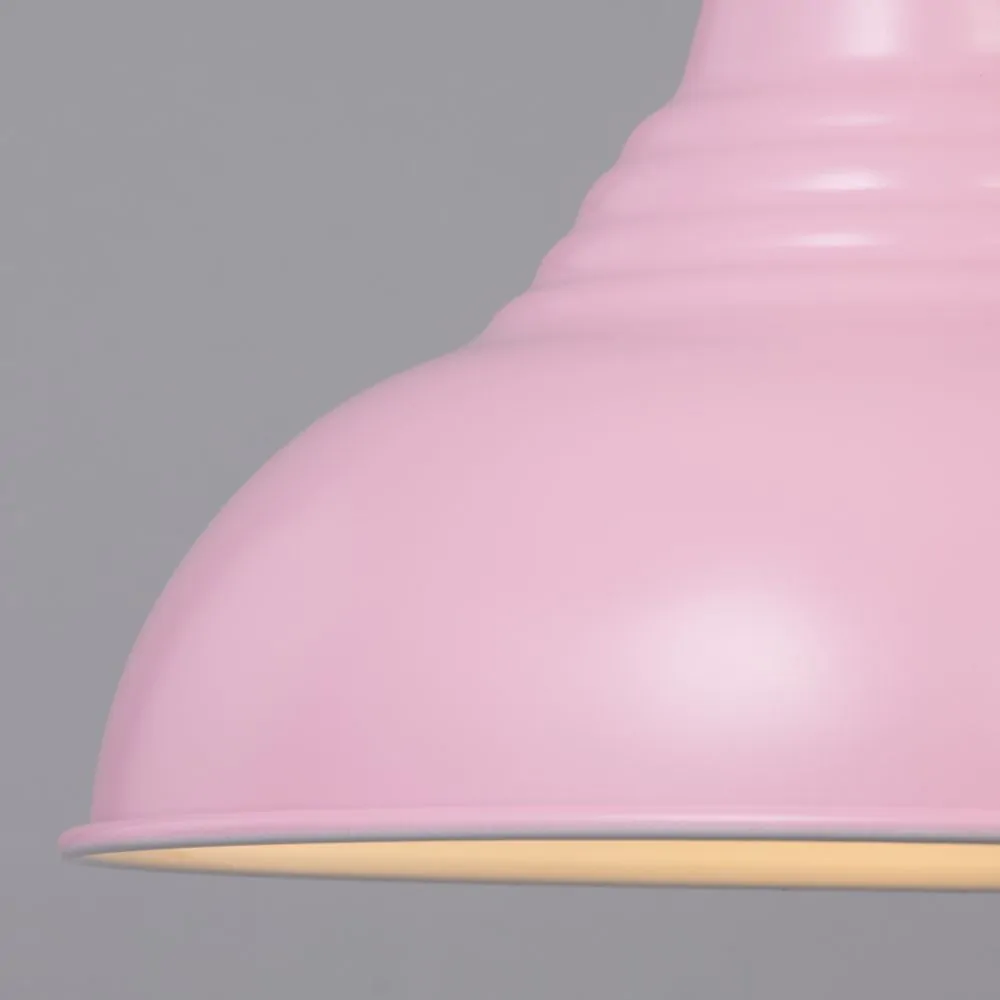 Glow Dome Easy Fit Ceiling Light Shade, Pink - Image 5