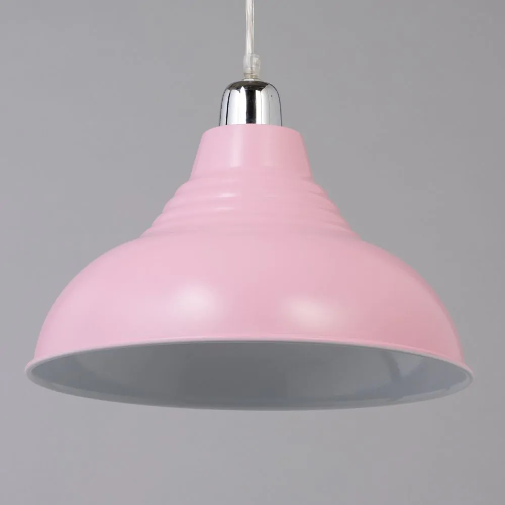 Glow Dome Easy Fit Ceiling Light Shade, Pink - Image 4