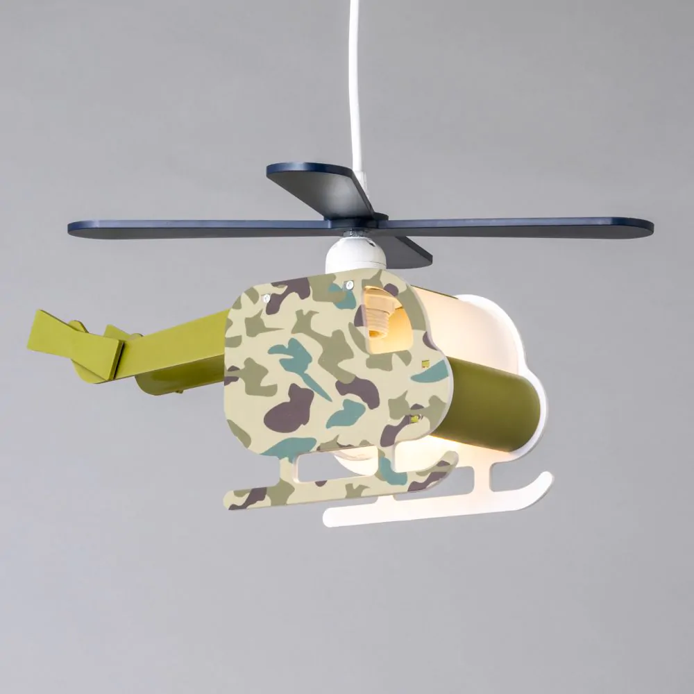 Glow Helicopter Ceiling Pendant Light, Green - Image 3