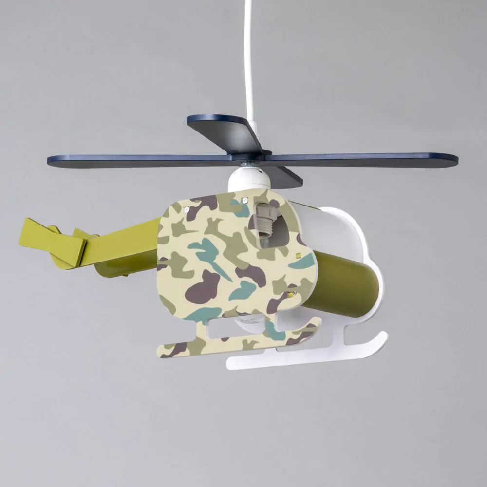Glow Helicopter Ceiling Pendant Light, Green - Image 4