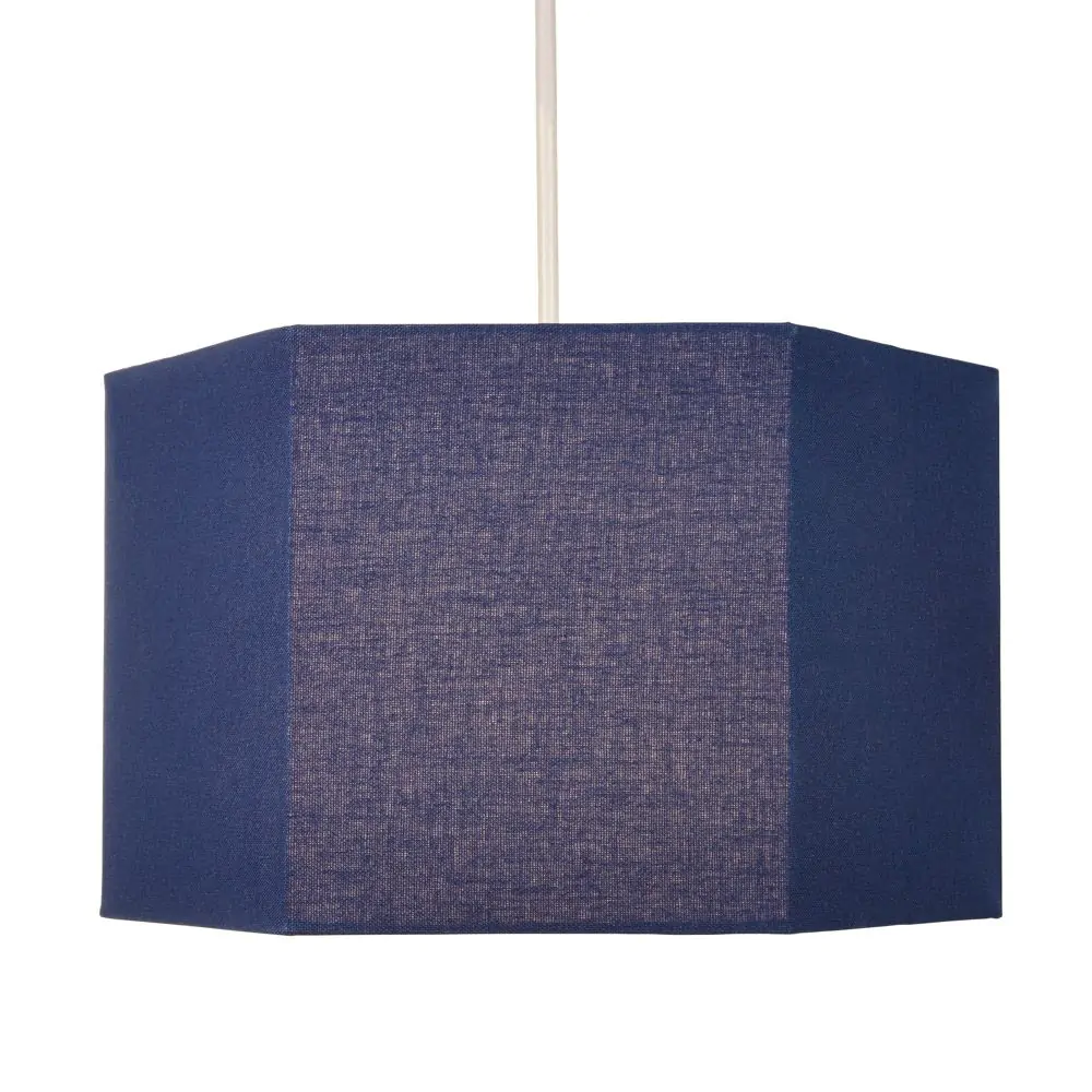 Glow Hexagon Ceiling Light Shade, Navy