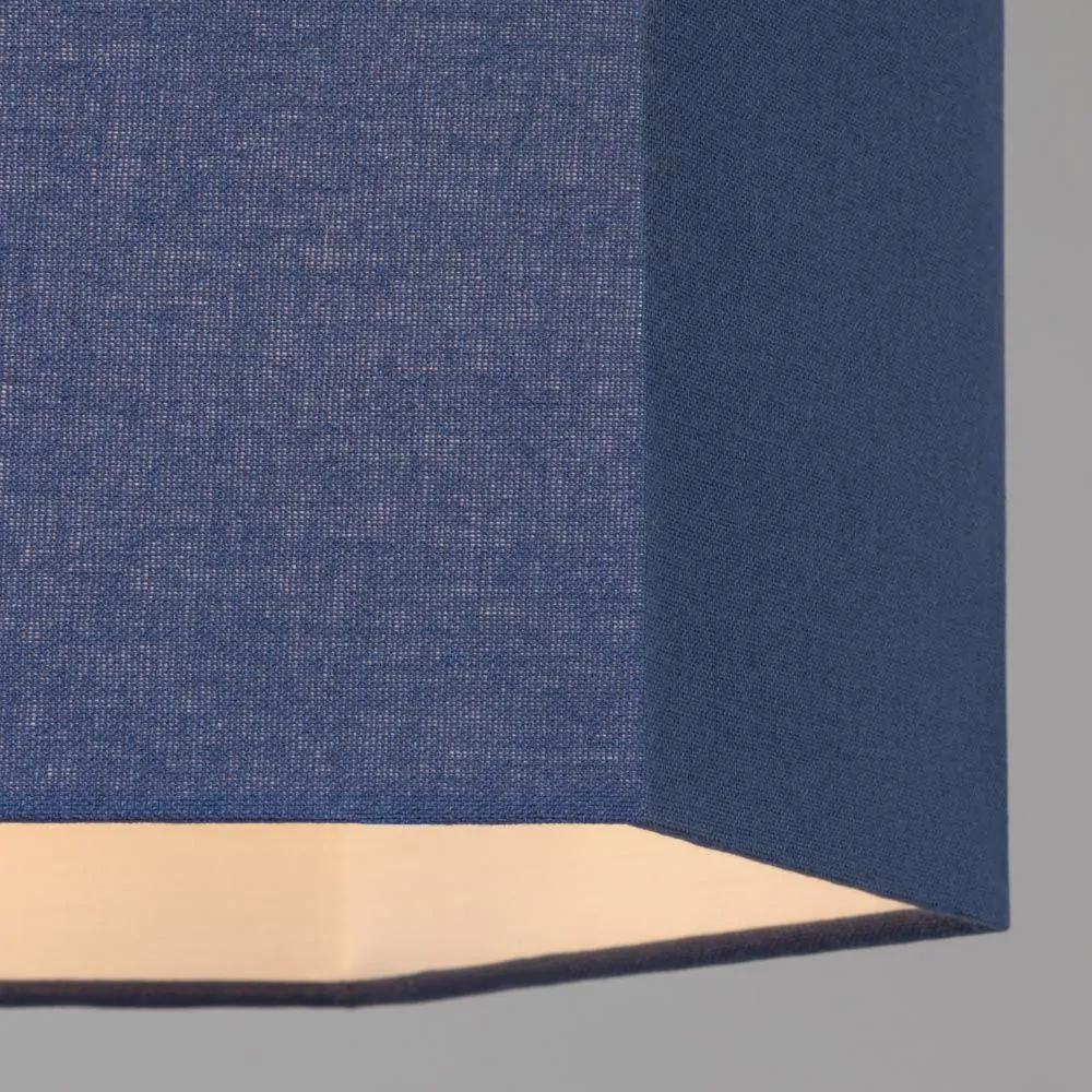 Glow Hexagon Ceiling Light Shade, Navy - Image 5