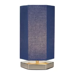 Glow Hexagon Table Lamp, Navy