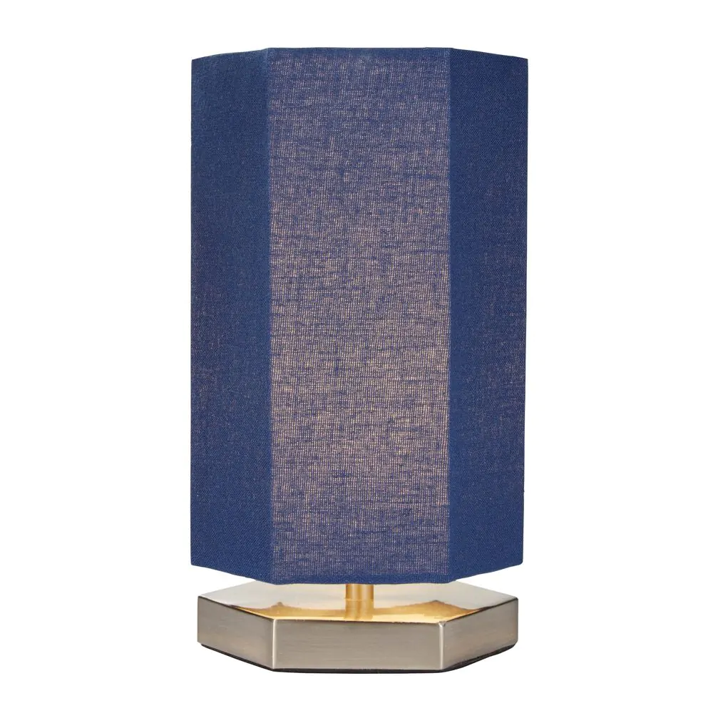 Glow Hexagon Table Lamp, Navy