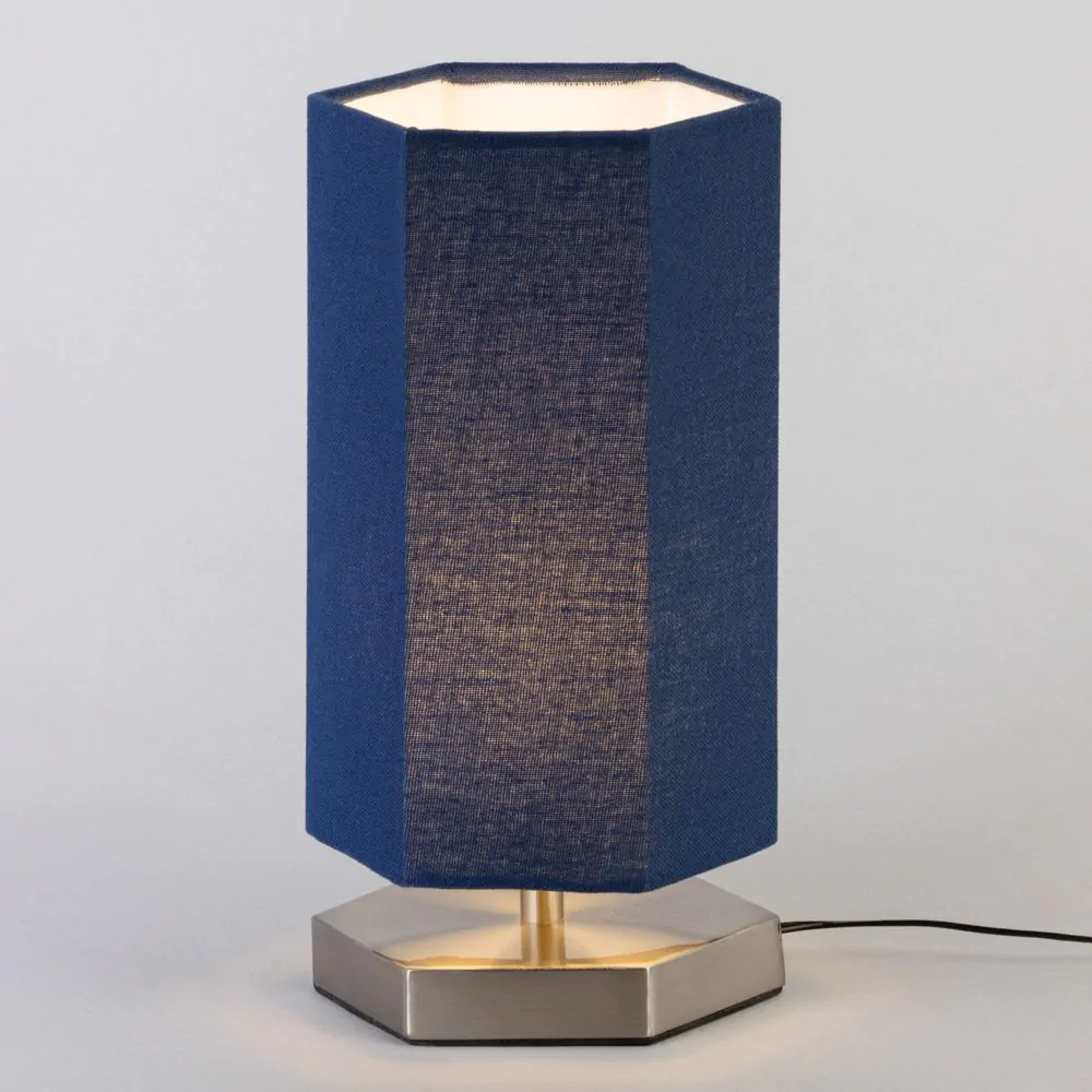 Glow Hexagon Table Lamp, Navy - Image 3