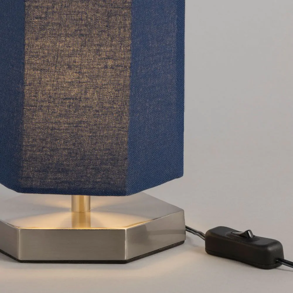 Glow Hexagon Table Lamp, Navy - Image 5