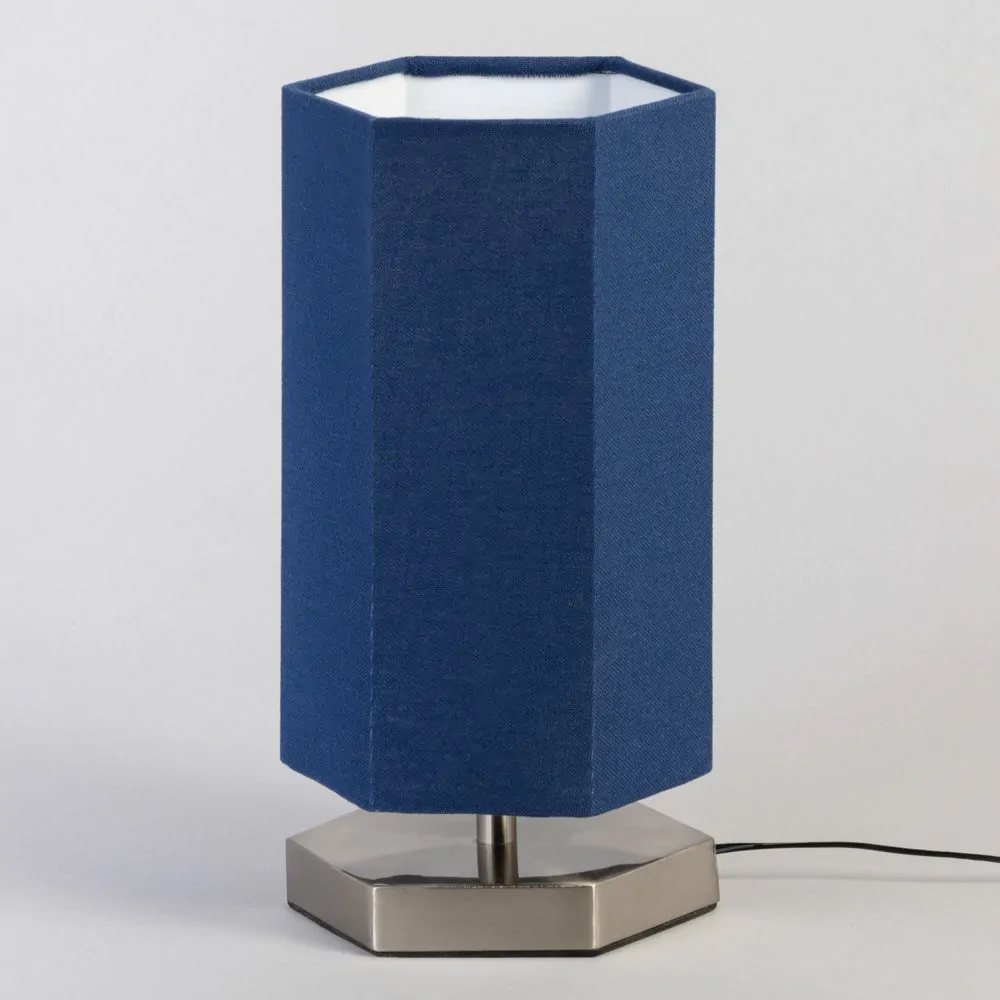 Glow Hexagon Table Lamp, Navy - Image 4
