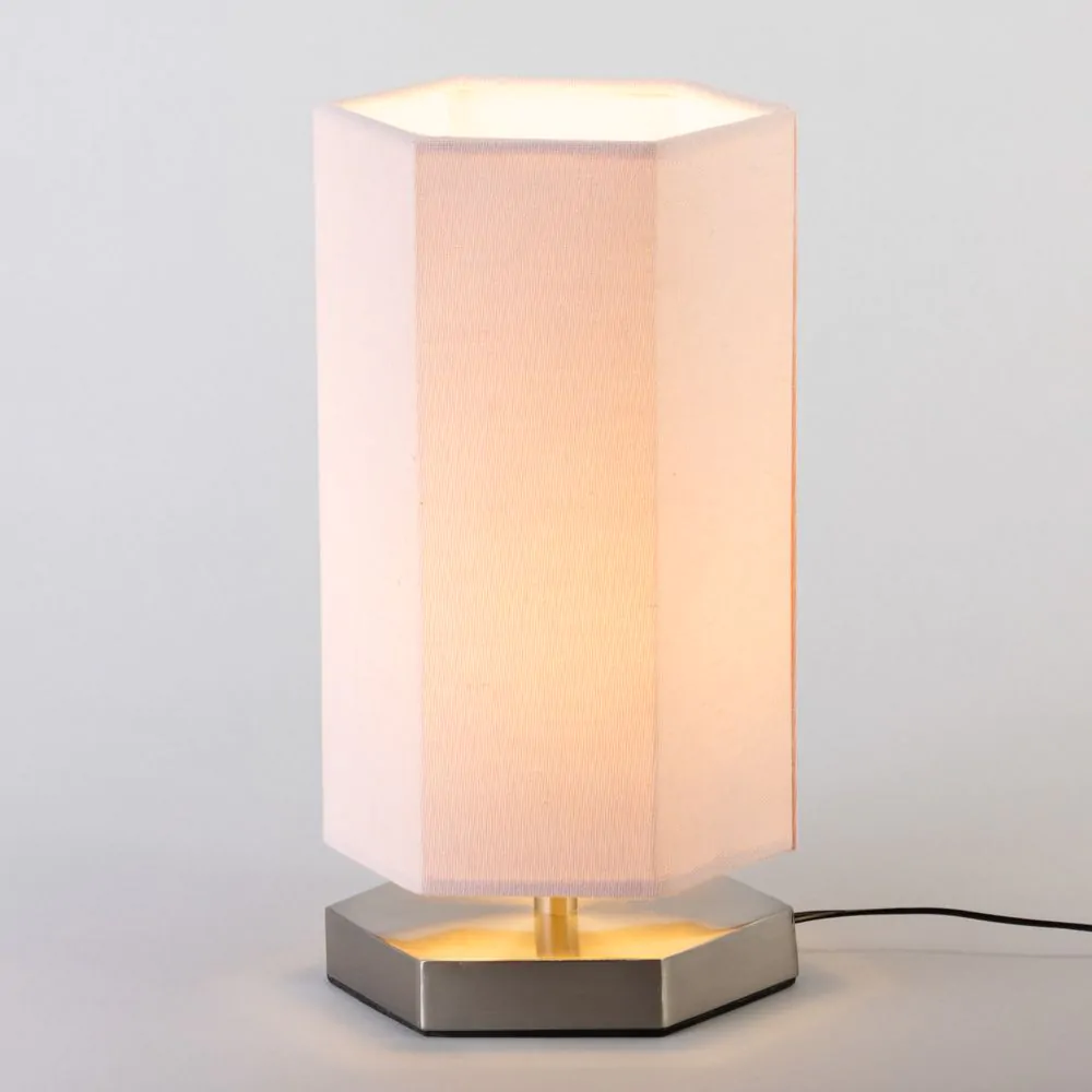 Glow Hexagon Table Lamp, Pink - Image 3