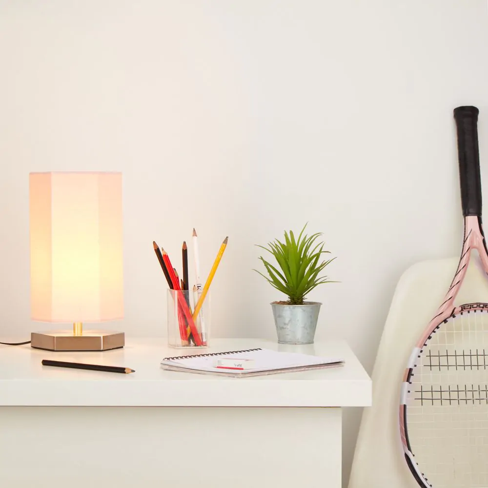 Glow Hexagon Table Lamp, Pink - Image 2