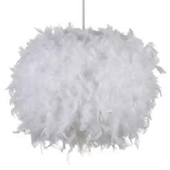 Glow Large Feather Easy Fit Shade, White