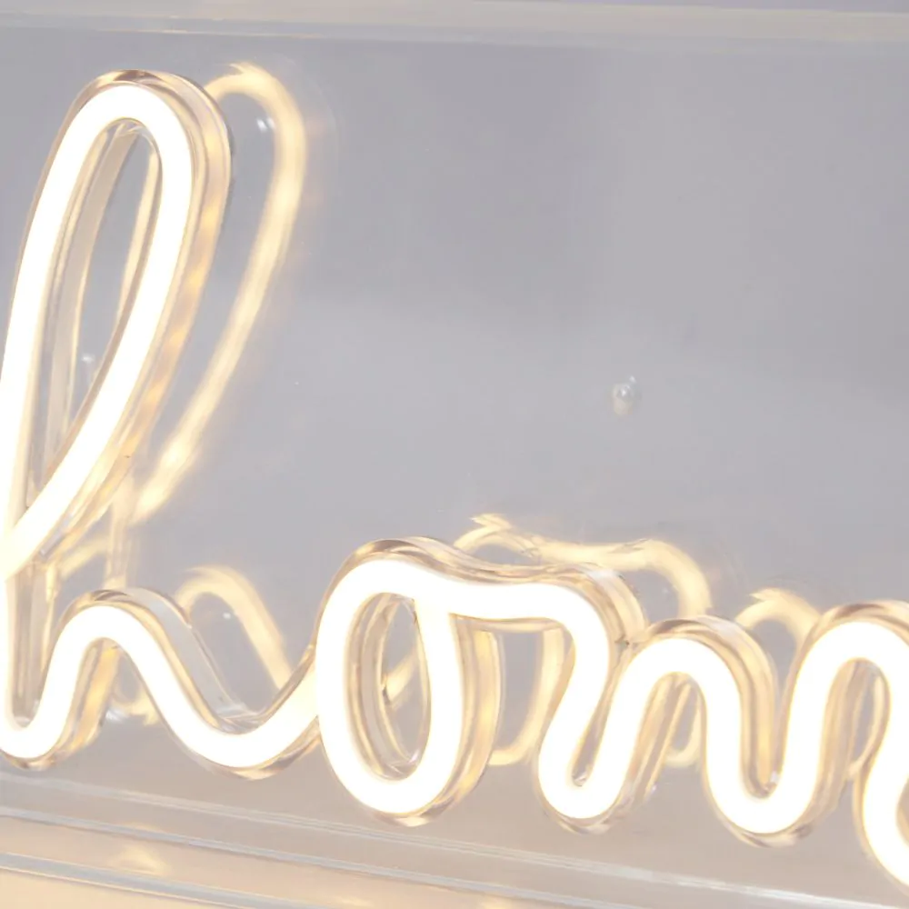 Glow LED Home Acrylic Neon Style Light Box, White - Image 5