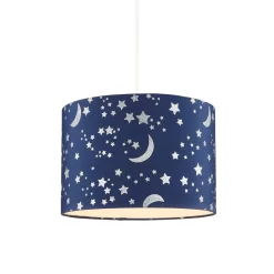 Glow Moon And Stars Easy Fit Light Shade, Navy