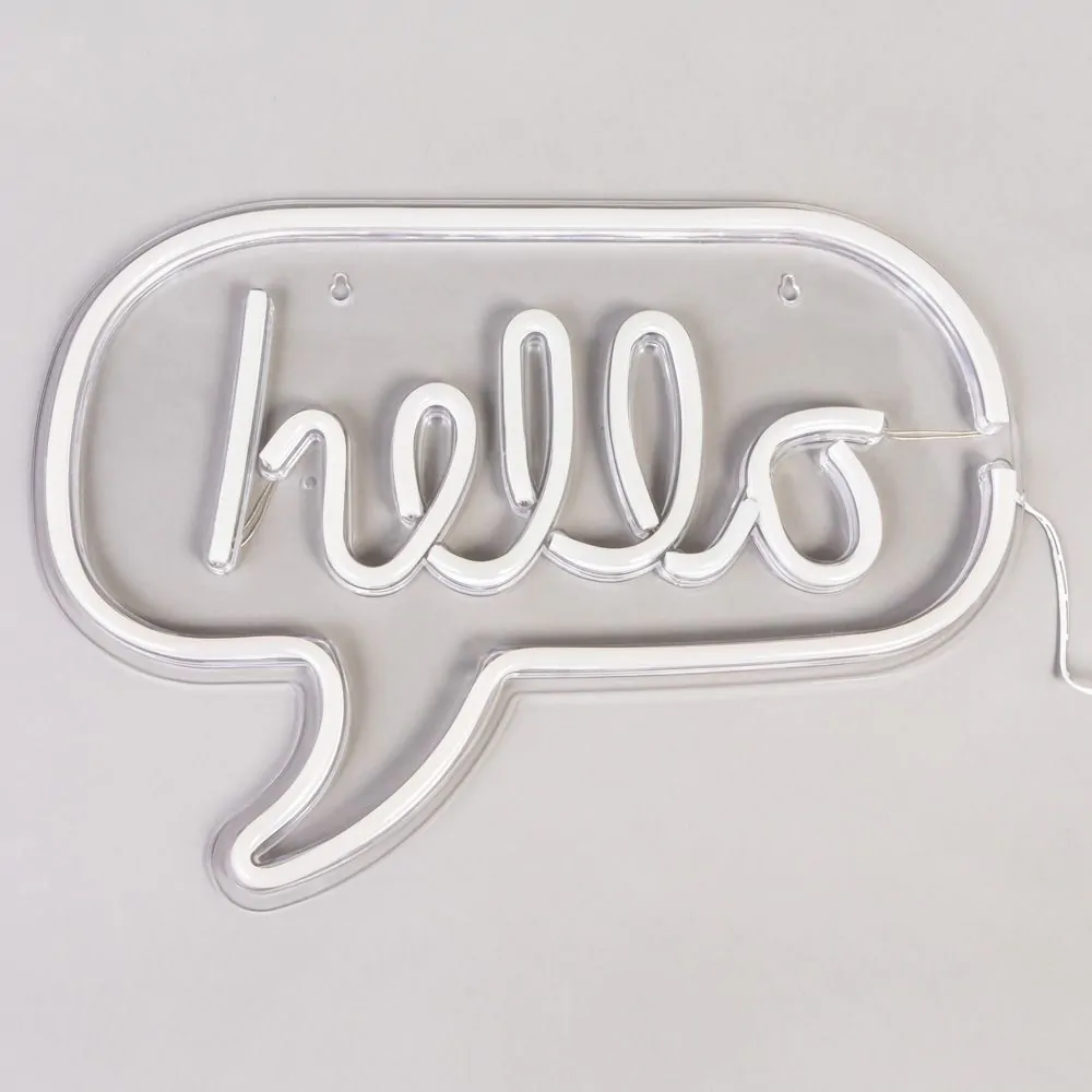 Glow Hello Neon Wall Light, Pink - Image 4