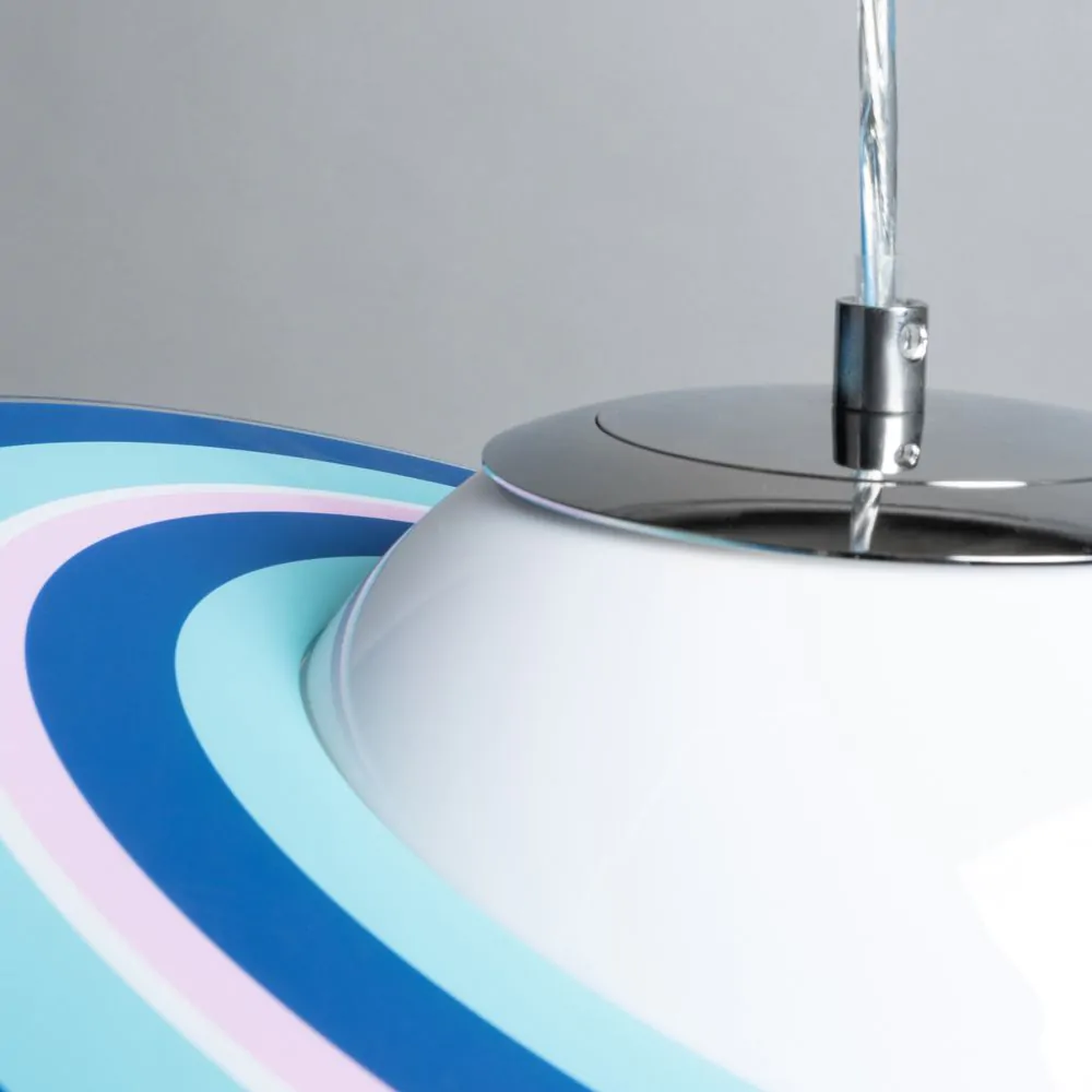 Glow Saturn Ceiling Pendant Light, Blue - Image 5