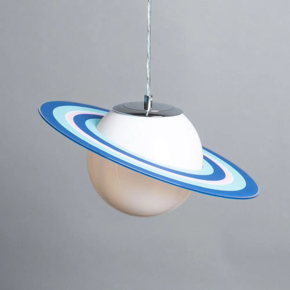 Glow Saturn Ceiling Pendant Light, Blue - Image 3