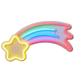 Glow Shooting Star Neon Wall Light, Yellow