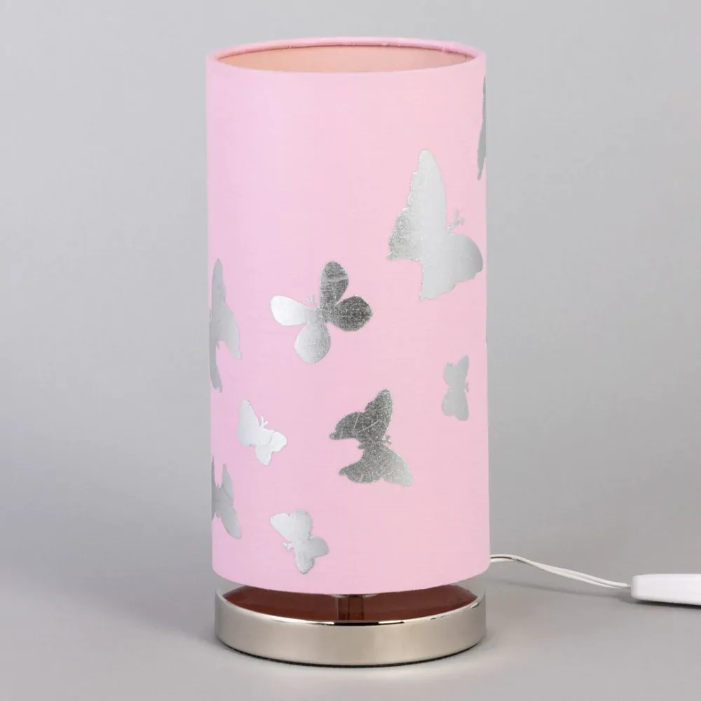 Glow Silver Butterfly Table Lamp, Pink - Image 4