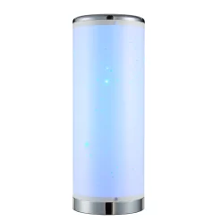 Glow Starburst Colour Changing LED Cylinder Table Lamp, White