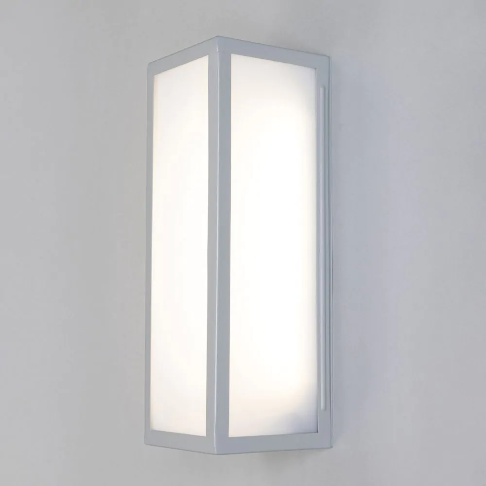 Greyson Opal Glass Panel Outdoor Wall Light, Silver - Image 3