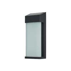 Gunay LED Outdoor Solar Wall Light, Black