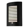 Hale Panel Slatted Wall Lantern With PIR, Black