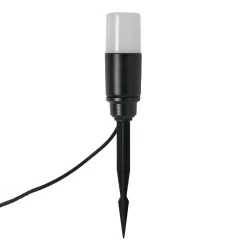 Hank RGB LED Outdoor Solar Ground Path Spike Light Kit, Black