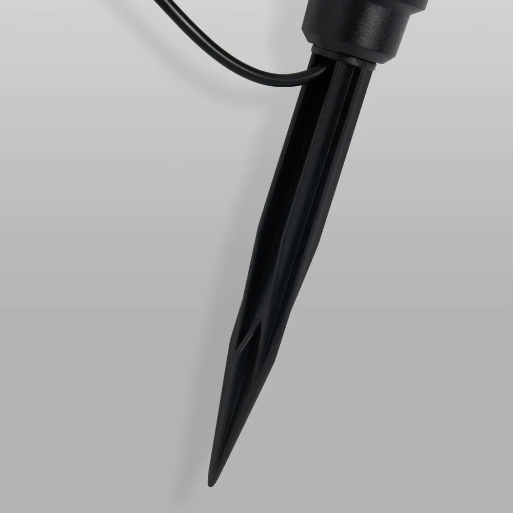 Hank RGB LED Outdoor Solar Ground Path Spike Light Kit, Black - Image 5