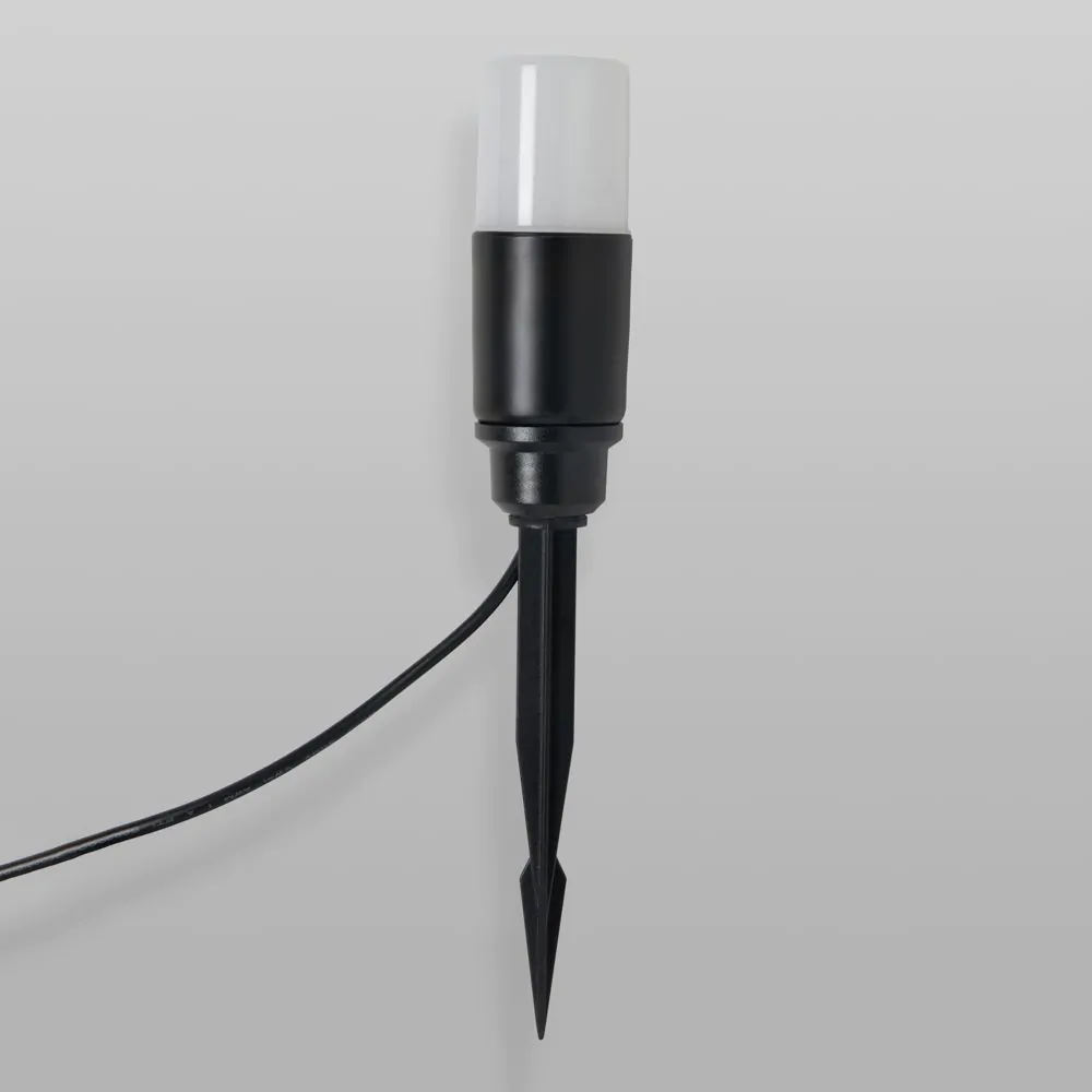 Hank RGB LED Outdoor Solar Ground Path Spike Light Kit, Black - Image 4