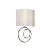 Hayley Sculpt Wall Light With Faux Silk Shade, Chrome